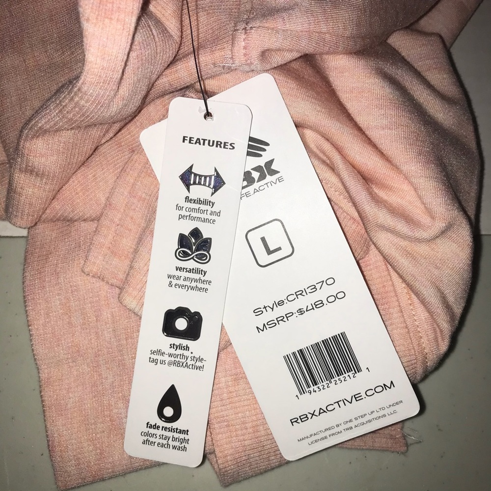 Reebok Pink Sweatshirt w/ Thumbholes Sz L BNWT - Picture 11 of 11